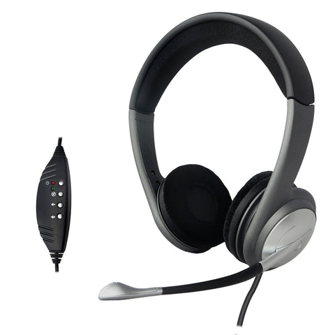 USB Stereo On Ear Computer Headset