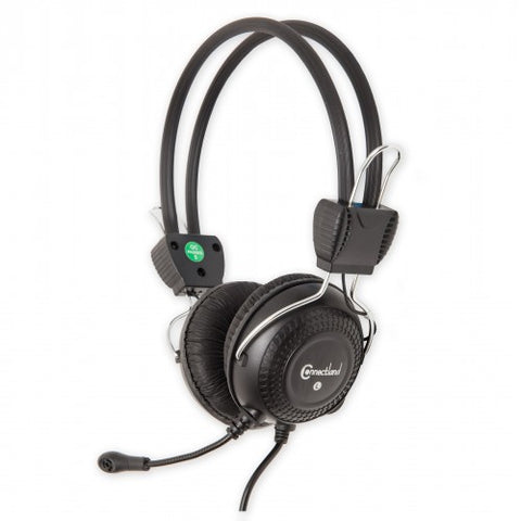 Stereo Wired PC On Ear Gaming Headset with flexible Boom Mic 3.5mm Audio Jack Plug