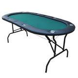 Novalife 10 Player 84" Tri-Fold Poker Game Table Top with Speed Cloth Carrying Case GREEN