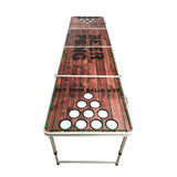 Novalife 8 Foot Professional Portable Beer Pong Tailgate Game Table with LED Lights & Pre Drilled Cup Holes