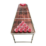 Novalife 8 Foot Professional Portable Beer Pong Tailgate Game Table with LED Lights & Pre Drilled Cup Holes