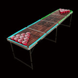 Novalife 8 Foot Professional Portable Beer Pong Tailgate Game Table with LED Lights & Pre Drilled Cup Holes