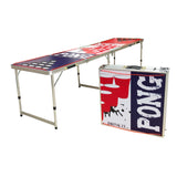 Novalife 8 Foot Professional Portable Beer Pong Tailgate Game Table with LED Lights & Pre Drilled Cup Holes