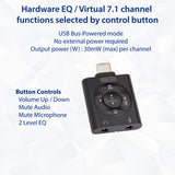 USB- C DAC 96 KHz 24 Bit to 3.5mm Audio and Mic Jack 3 Level EQ support