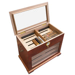 Novalife 400 Count Jumbo Countertop Display Humidor Storage Box for Cigars