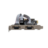 Dual Port Serial Industrial DB9 COM RS232 PCI-e x1 Card