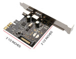 USB 3.0 PCI-E x1 Adapter Card, 2 External USB 3.0 Type A Ports, Requires SATA Power, Renesas Chipset - SD-PEX20160