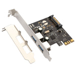 USB 3.0 PCI-E x1 Adapter Card, 2 External USB 3.0 Type A Ports, Requires SATA Power, Renesas Chipset - SD-PEX20160