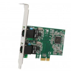 SD-PEX24033 Dual LAN Ports 1000-Base T Gigabit Ethernet Card Green