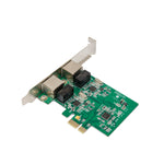 SD-PEX24033 Dual LAN Ports 1000-Base T Gigabit Ethernet Card Green