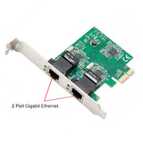 Dual Port Gigabit Ethernet PCI Express 2.1 PCI-E x1 Network Adapter Card (NIC) 10/100/1000 Mbps Card with Realtek RTL8111 Chipset - SD-PEX24041