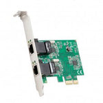 Refurbished Dual Port Gigabit Ethernet PCI Express 2.1 PCI-E x1 Network Adapter Card (NIC) 10/100/1000 Mbps Card with Realtek RTL8111 Chipset - SD-PEX24041