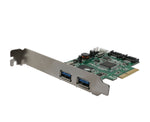 SD-PEX50055 2 Port USB 3.0 and 2 Port SATA III PCIe 2.0 x4 Controller Card Green grey