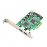 SD-PEX50055 2 Port USB 3.0 and 2 Port SATA III PCIe 2.0 x4 Controller Card Green grey