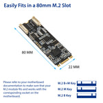 RS-232 + RS-422/485 DB9 Serial M.2 B+M Key Controller Card