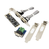 RS-232 + RS-422/485 DB9 Serial M.2 B+M Key Controller Card