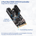 2 Port SATA III 6Gb/s M.2 22x42 Controller Card