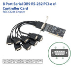 8 Port Serial DB9 RS-232 PCI Card RDC C6238 Chipset