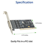 8 Port Serial DB9 RS-232 PCI Card RDC C6238 Chipset