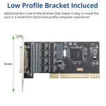 8 Port Serial DB9 RS-232 PCI Card RDC C6238 Chipset