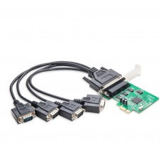 4 Serial Ports PCI-e Controller Card with Fan-Out Cable and Bundled with Low Profile Bracket SI-PEX15038