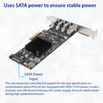 USB 3.2 Gen 2 (10 Gbps) 4 Port Type-A PCI-e 3.0 x4