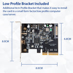 USB-C 3.2 Gen 2x2 + 20W QC Port PCI-e Gen 3 x4 Expansion Card