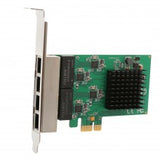 4 Port (Quad) Gigabit Ethernet PCI Express 2.1 PCI-E x1 Network Adapter Card (NIC) 10/100/1000 Mbps Card with Realtek Chipset