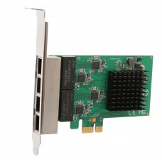 4 Port (Quad) Gigabit Ethernet PCI Express 2.1 PCI-E x1 Network Adapter Card (NIC) 10/100/1000 Mbps Card with Realtek Chipset