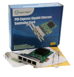 4 Port (Quad) Gigabit Ethernet PCI Express 2.1 PCI-E x1 Network Adapter Card (NIC) 10/100/1000 Mbps Card with Realtek Chipset