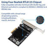 Quad 2.5 Gigabit PCI-e  x4 Ethernet Network Card