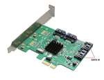 4 Port SATA III PCI-e 2.0 x1 Card Marvell 9215 Non-Raid