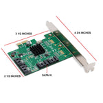 4 Port SATA III PCI-e 2.0 x1 Card Marvell 9215 Non-Raid