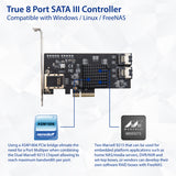 8 Port Non-RAID SATA III PCI-e x4 Card