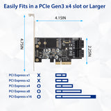 4 port Non-RAID SATA III and M.2 B Key 2242 PCI-e x4 Card