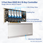 Refurbished 5 Slot M.2 B-key SATA III PCI-e x16  Slot (3.0 x2 Bandwidth)