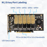 5 Slot M.2 B-key SATA III PCI-e x16  Slot (3.0 x2 Bandwidth)