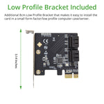 4 Port SATA III PCI-e 3.0 x1 Card Non-Raid Card