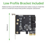 4 Port SATA III PCI-e 3.0 x1 Card Non-Raid Card