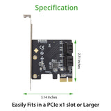 4 Port SATA III PCI-e 3.0 x1 Card Non-Raid Card