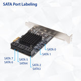 8 Port SATA III to PCIe 3.0 x1 NON-RAID Card