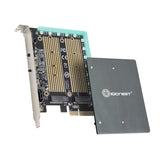 M.2 M-key & M.2 B-key SSD RGB Adapter Card with Heatsink 12V RGB PIN