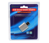 USB Stereo Audio Adapter Headphone And Microphone Jack