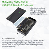 USB-C 3.2 Gen 2x2 M.2 M-key NVME Gen3x4  SSD External Enclosure