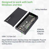 USB-C 3.2 Gen 2x2 M.2 M-key NVME Gen3x4  SSD External Enclosure