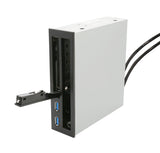 5.25" Bay Adapter for Slim Optical Drive, 2.5" Trayless Rack for Hard Drives HDD SSD, USB Hub - SY-MRA55005