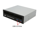 5.25" Bay Adapter for Slim Optical Drive, 2.5" Trayless Rack for Hard Drives HDD SSD, USB Hub - SY-MRA55005