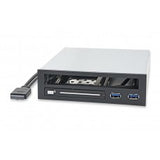 5.25" Bay Adapter for Slim Optical Drive, 2.5" Trayless Rack for Hard Drives HDD SSD, USB Hub - SY-MRA55005