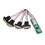 4 Port RS-232 DB9 Serial M.2 B+M Key Card