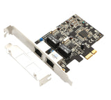 2 Port Gigabit Ethernet PCI-e x1 Network Interface Card 10/100/1000Mbps LAN Adapter Controller RTL8111E - SY-PEX24028